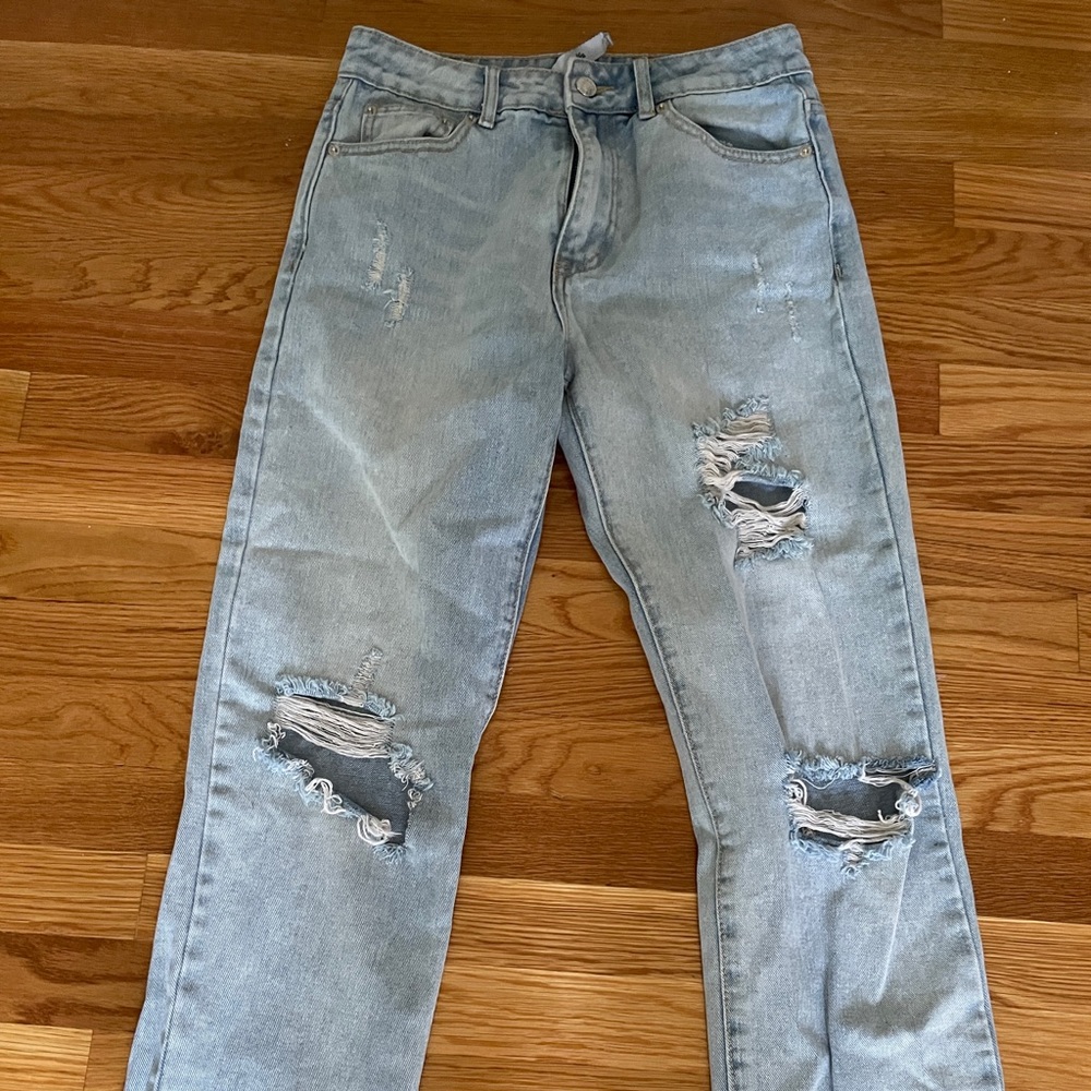 Adika distressed light wash jeans